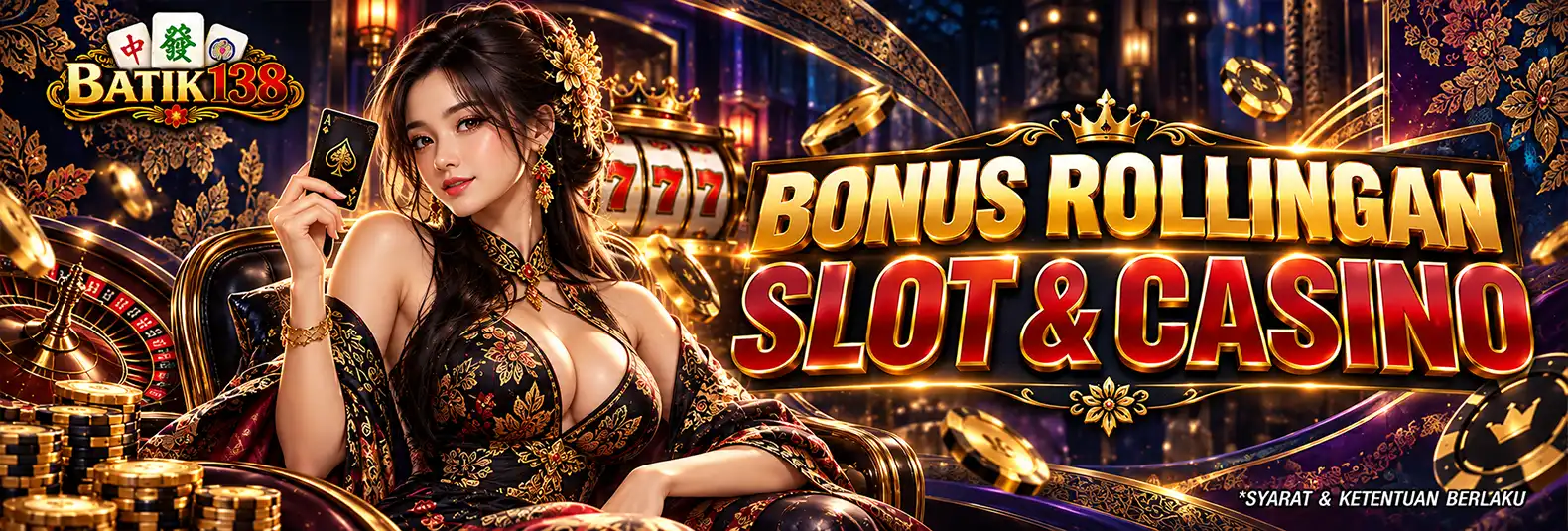 BONUS ROLLINGAN SLOT & CASINO BATIK138